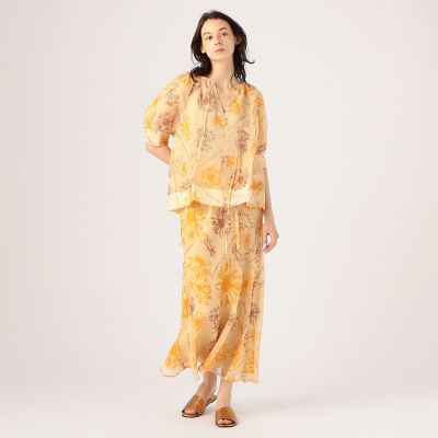ＬＥＥ　ＭＡＴＨＥＷＳ　Ｌｏｌａ　シルクウール　フラワープリントブラウス