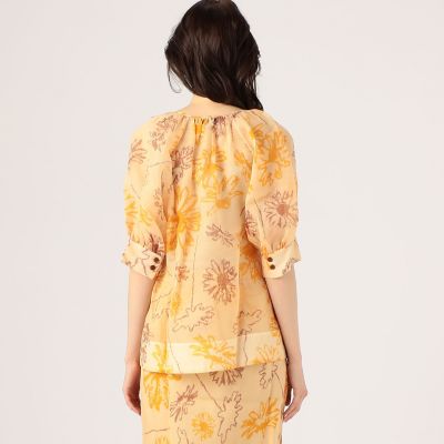 ＬＥＥ　ＭＡＴＨＥＷＳ　Ｌｏｌａ　シルクウール　フラワープリントブラウス