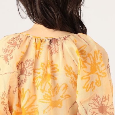 ＬＥＥ　ＭＡＴＨＥＷＳ　Ｌｏｌａ　シルクウール　フラワープリントブラウス