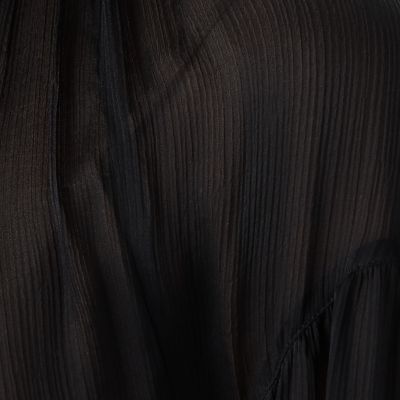 ＶＩＮＣＥ　シルク　シャーリングブラウス
