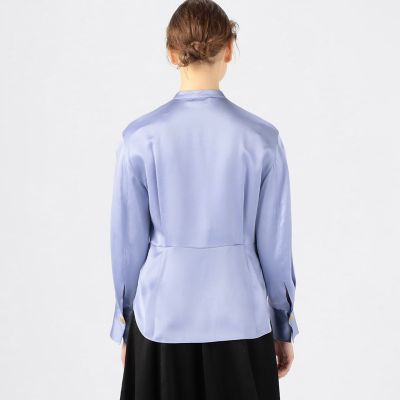 ＶＩＮＣＥ シルクサテン スタンドネックブラウス | ファッション・服 