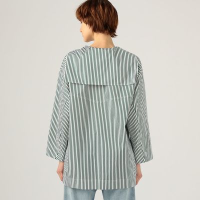 【別注】ＵＮＩＯＮ　ＬＡＵＮＣＨ×ＴＯＭＯＲＲＯＷＬＡＮＤ　コットンストライプ　セーラーシャツ