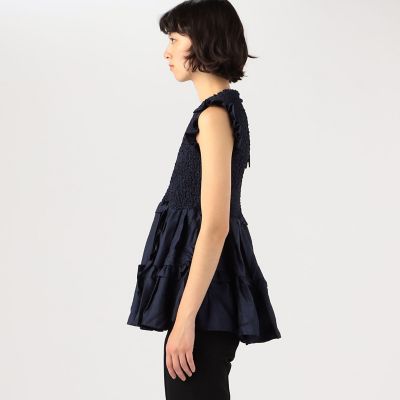TEIJA ネイビー ブラウス TEIJA ネイビー ブラウス