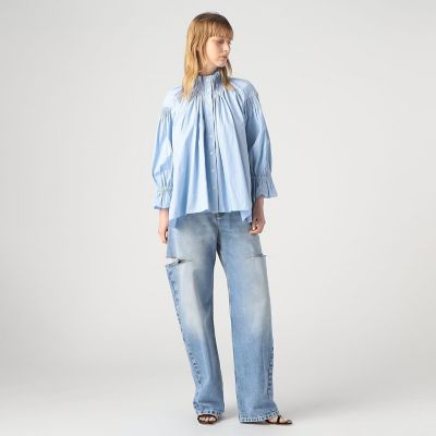 ＴＥＩＪＡ　シルクフリルネックブラウス