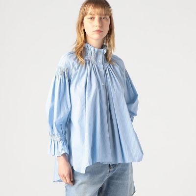 ＴＥＩＪＡ　シルクフリルネックブラウス