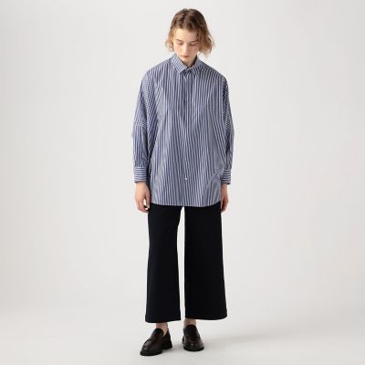 【美品】UNION LAUNCH　レースカラー　ドルマンシャツ　黒　ブラウス UNION LAUNCH コットン ドルマンスリーブシャツ | maison