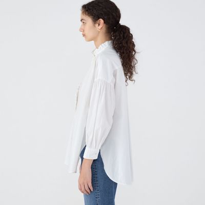 【別注】ｎｅ　Ｑｕｉｔｔｅｚ　ｐａｓ　ＢＬＡＣＫ　ＦＲＩＬＬ　ＣＯＬＬＡＲ　シャツ