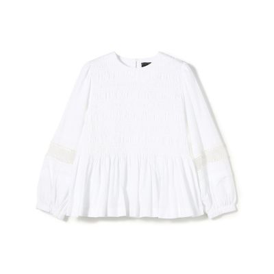 ＜maison TOMORROWLAND＞【別注】ｎｅ　Ｑｕｉｔｔｅｚ　ｐａｓ　ＢＬＡＣＫ　Ｇａｔｈｅｒ　ブラウス