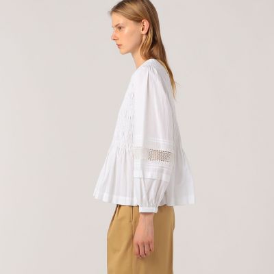 別注】ne Quittez pas BLACK Gather ブラウス