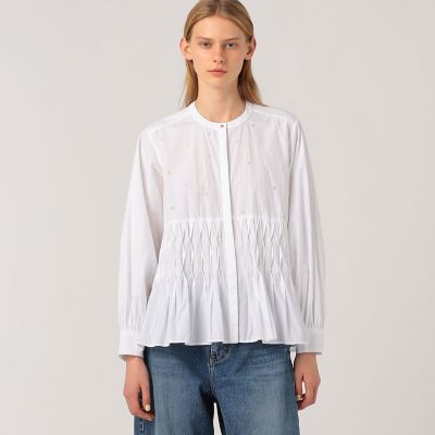 別注】ne Quittez pas BLACK Tuck ブラウス