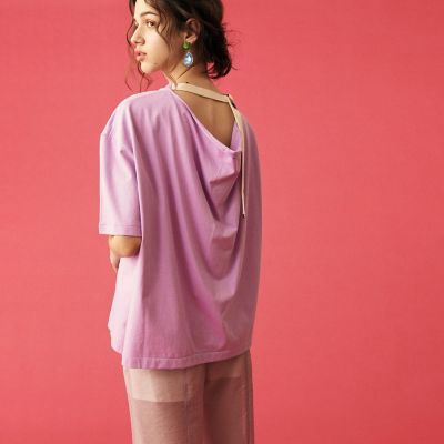 【別注】ＳＡＹＡＫＡ　ＤＡＶＩＳ×ＴＯＭＯＲＲＯＷＬＡＮＤ　コットン　バックドレープＴシャツ