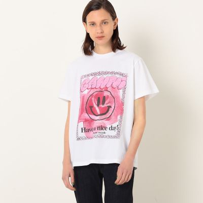GANNI(ガニー) コットンプリント Tシャツ GANNI/ガニー】Tシャツ Basic Cotton Jersey Animals Relaxed T