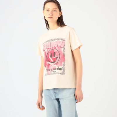 【別注】ＧＡＮＮＩ×ＴＯＭＯＲＲＯＷＬＡＮＤ　コットン　プリントＴシャツ