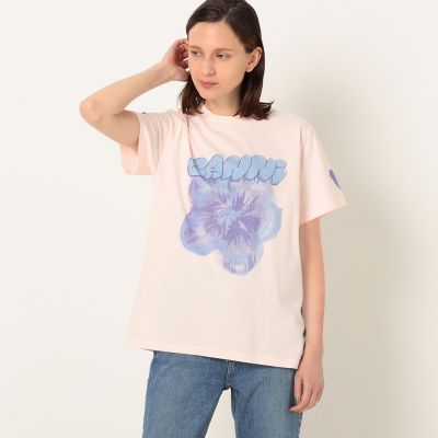 【別注】ＧＡＮＮＩ×ＴＯＭＯＲＲＯＷＬＡＮＤ　コットン　プリントＴシャツ