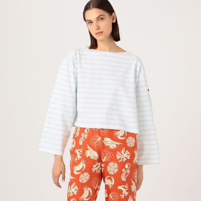 レリューム別注【Leminorルミノア】 ルーズボーダー　ブルー 楽天市場】ルミノア ボーダー（カラーブルー）（レディース