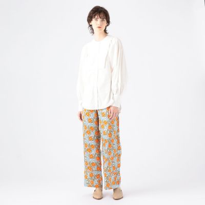 LEE MATHEWS シルクサテン フラワープリントパンツ | maison