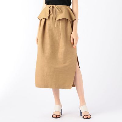 ＢＡＵＭＥ　ソリッドベルトぺプラムスカート