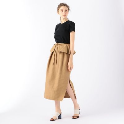 ＜maison TOMORROWLAND＞ＢＡＵＭＥ　ソリッドベルトぺプラムスカート