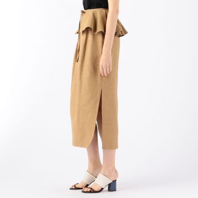 ＢＡＵＭＥ　ソリッドベルトぺプラムスカート
