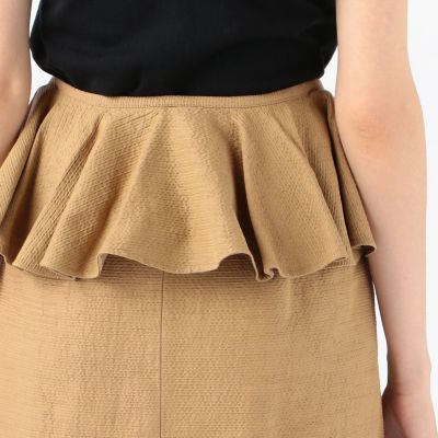 ＢＡＵＭＥ　ソリッドベルトぺプラムスカート
