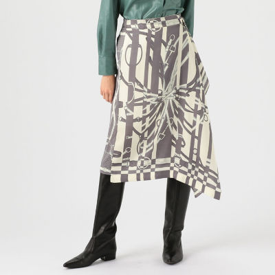 ＴＯＭＯＲＲＯＷＬＡＮＤ スカーフプリントスカート | ファッション 