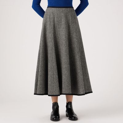 UNION LUNCH ユニオンランチ Wool Flare Skirt XSスカート