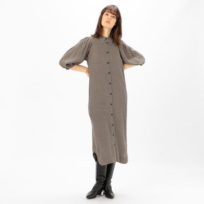 ｇａｎｎｉ レーヨン ブロックチェックシャツワンピース 三越伊勢丹オンラインストア 公式