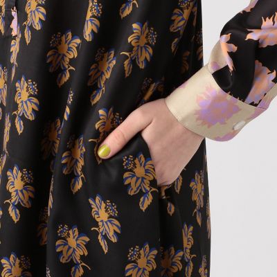 NO．6 DEVON レーヨン フラワープリントシャツワンピース