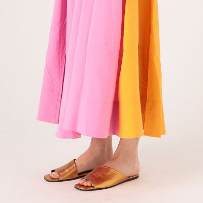 【LEE MATHEWS 】リネン&コットンマキシワンピース LEE MATHEWS Elsie コットン ハーフスリーブ