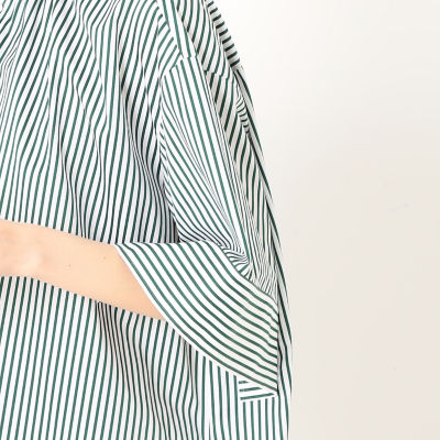 【美品】TOMORROWLAND シルク混 ストライプ ロングシャツワンピース BPF01_32_32062206047_5401?$