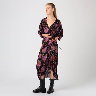 ＜maison TOMORROWLAND＞ＮＯ．６　レーヨンンシルク　ボタニカルワンピース