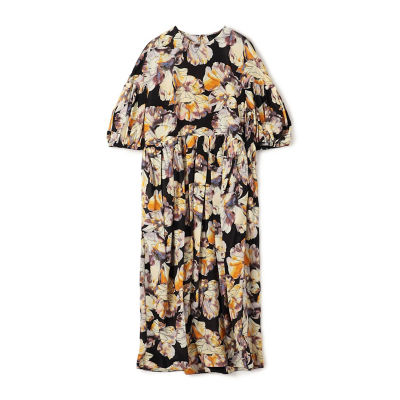 美品　NO.6 トゥモローランド　レーヨン　シルク ボタニカルワンピース NO．6 レーヨンンシルク ボタニカルワンピース | maison