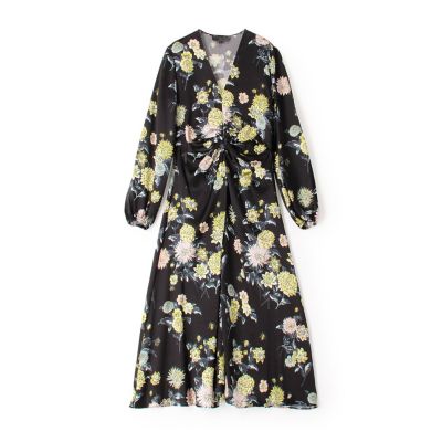 ＜maison TOMORROWLAND＞ＮＯ．６　ＭＩＣＨＥＬＥ　ＤＲＥＳＳ　シルク　フラワープリントドレス