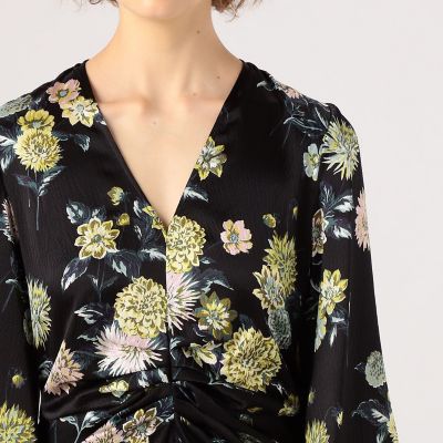『美品』 NO.6×tomorrowland シルクプリントノースリーブドレス セール】 NO.6 MICHELE DRESS シルク フラワープリントドレス