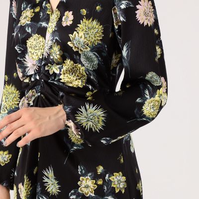 NO．6 MICHELE DRESS シルク フラワープリントドレス