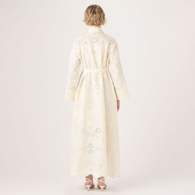Ｅｖｉ　ＧｒｉｎｔｅｌａＶａｌｅｒｉｅ　Ｍｉｄｉ　Ｌａｃｅ　ＭＳ　カットワークシャツワンピース