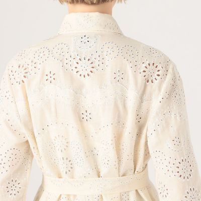 Ｅｖｉ　ＧｒｉｎｔｅｌａＶａｌｅｒｉｅ　Ｍｉｄｉ　Ｌａｃｅ　ＭＳ　カットワークシャツワンピース