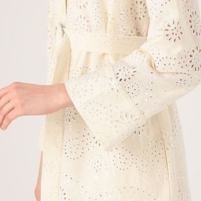 Ｅｖｉ　ＧｒｉｎｔｅｌａＶａｌｅｒｉｅ　Ｍｉｄｉ　Ｌａｃｅ　ＭＳ　カットワークシャツワンピース