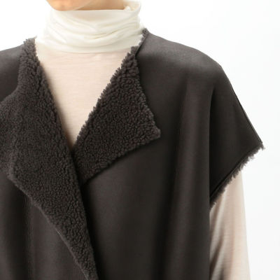 CINQUANTA リバーシブルムートン ロングジレ | maison