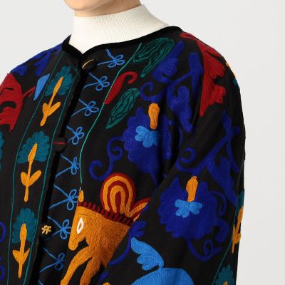ｆｏｒｔｅ＿ｆｏｒｔｅ　コットンウール　刺繍ジャケット
