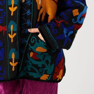 ｆｏｒｔｅ＿ｆｏｒｔｅ　コットンウール　刺繍ジャケット