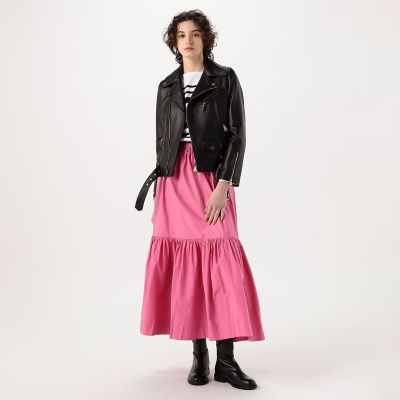 か*や様 牛革 ダブルライダース スタンドカラー TOMORROWLAND セール】 【別注】DENIM×TOMORROWLAND ラムレザー ダブル