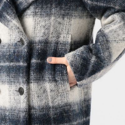 ＭＡＲＴＩＮ　ＧＲＡＮＴ　チェックロングＰコート