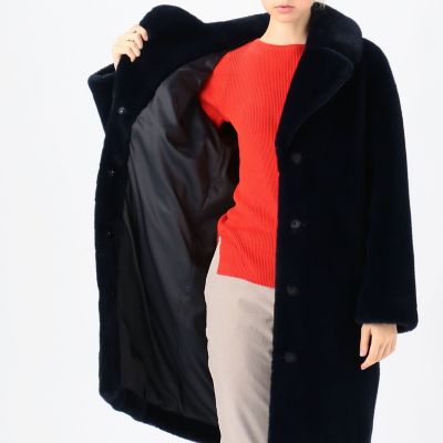 Stand エコファーロングコート | maison TOMORROWLAND/メゾン