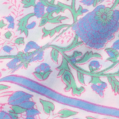 ＳＺ　Ｂｌｏｃｋｐｒｉｎｔｓ　ＳＡＲＯＮＧ　ＰＡＤＲＡ　ＰＲＩＮＴ　コットン　スカーフ