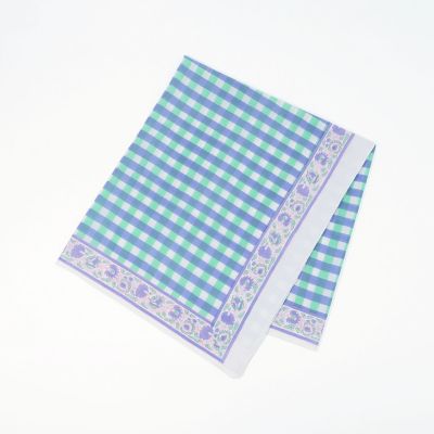 ＳＺ　Ｂｌｏｃｋｐｒｉｎｔｓ　ＳＡＲＯＮＧ　ＧＩＮＧＨＡＭ　コットン　スカーフ