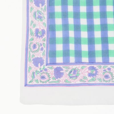 ＜maison TOMORROWLAND＞ＳＺ　Ｂｌｏｃｋｐｒｉｎｔｓ　ＳＡＲＯＮＧ　ＧＩＮＧＨＡＭ　コットン　スカーフ