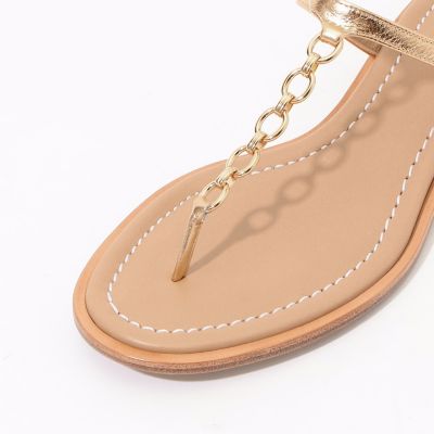 Ｌ’ｕｎｉｑｕｅ　ｅｔ　ｍｏｉ　チェーンストラップフラットサンダル