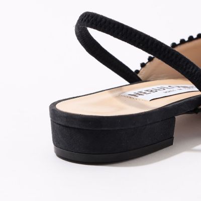 NEBULONI E. ブラックスリングバックサンダル NEBULONI E． スリングバックシューズ | maison