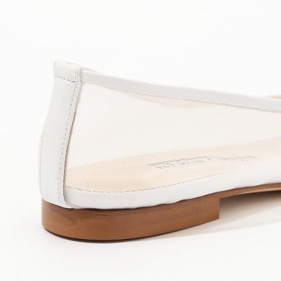 NEBULONIE E. MESH TULLE フラットパンプス　白　36.5 NEBULONI E． MESH TULLE フラットパンプス